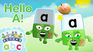 @officialalphablocks - Say Hello to A! 🍎 | Learn to Spell | Learn the Alphabet