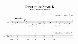 Down by the Riverside - Lignes mélodiques