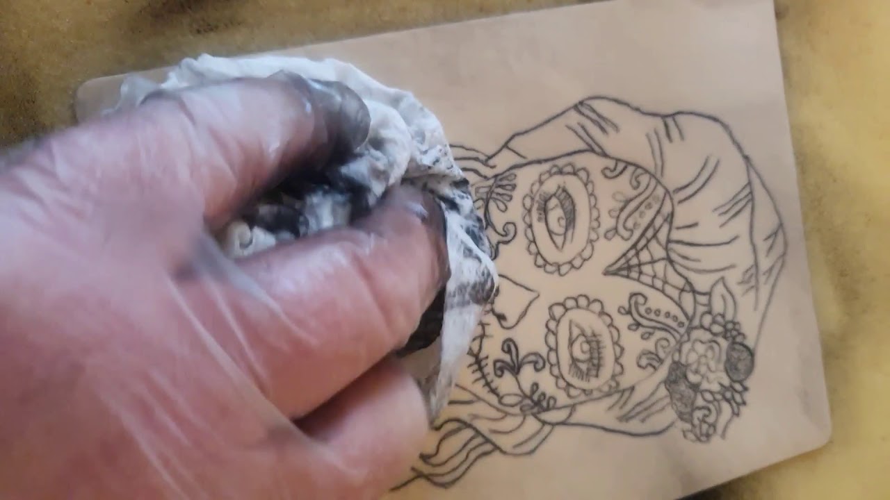 How to clean smudged tattoo ink from practice skin 