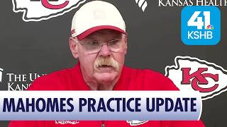Chiefs Coach Andy Reid Updates Patrick Mahomes Progress