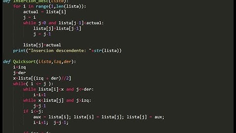 Algoritmos de ordenamiento - Python