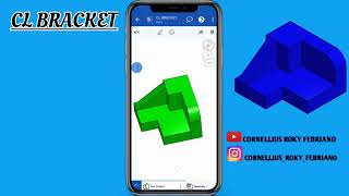 CL BRACKET - ONSHAPE MOBILE TUTORIAL  - HOW TO MAKE A CL BRACKET ON ANDROID - ONSHAPE 3D CAD #TTL1