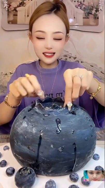 Grape lava Cake Eating ASMR🍇🍰| #shorts #asmr #cake