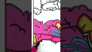 Huggy Wuggy And Kissy Missy Coloring Pages ytshorts speedcoloring coloringvideos art huggywuggy