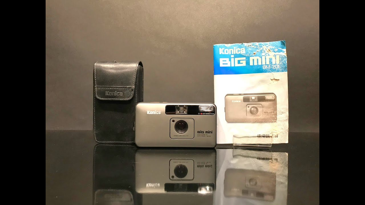 【柯達完動美品】Konica Big Mini BM-201底片相機附原廠皮套說明書Q020142