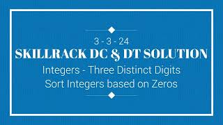 SKILLRACK DAILY CHALLENGE AND DAILY TEST SOLUTION | 03-03 | C++ | Java | Python