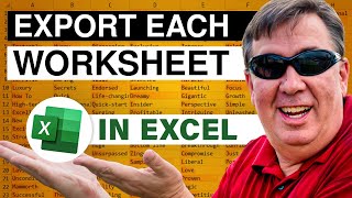 excel - save time with this excel macro: export multiple sheets as tab-delimited files - episode 894