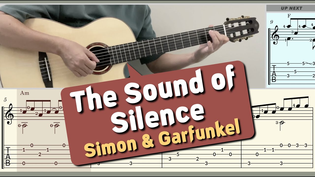 The Sound of Silence / Simon & Garfunkel (Guitar) [Notation + TAB]