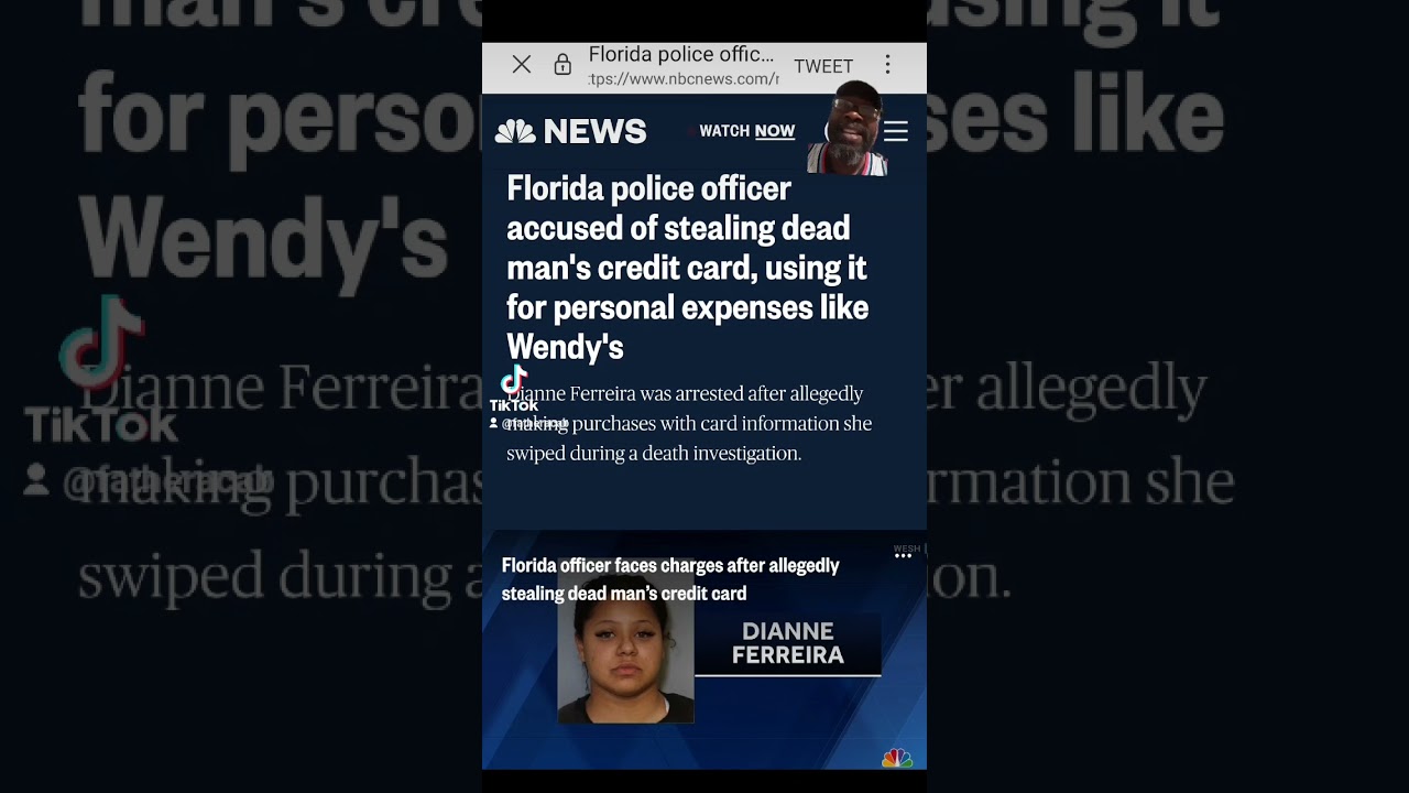 ⁣Florida Cop stole a dead man's credit card and brought Wendy's. #florida #