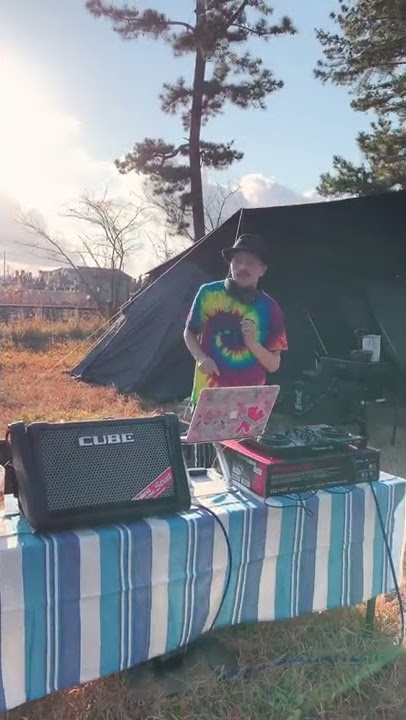 TATEDUKA2000 dj at campground in Japan #camping #camp #dj  #shorts