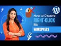 How To Disable Right Click In Wordpress | Digital 2 Design