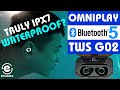 OmniPLAY TWS G02 Bluetooth 5 Wireless IPx7 Waterproof Earphone Headphone | Enhanced Display Charger