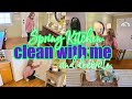 SPRING KITCHEN CLEAN WITH ME &amp; DECORATE / SPRING DECOR IDEAS 2021 / SPRING CLEANING MOTIVATION 2021