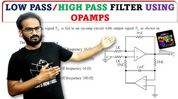 LOW PASS | HIGH PASS FILTER USING OPAMPS | PHYSICS HUB
