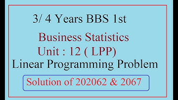 3/4 years BBS 1st || Business Statistics || LPP