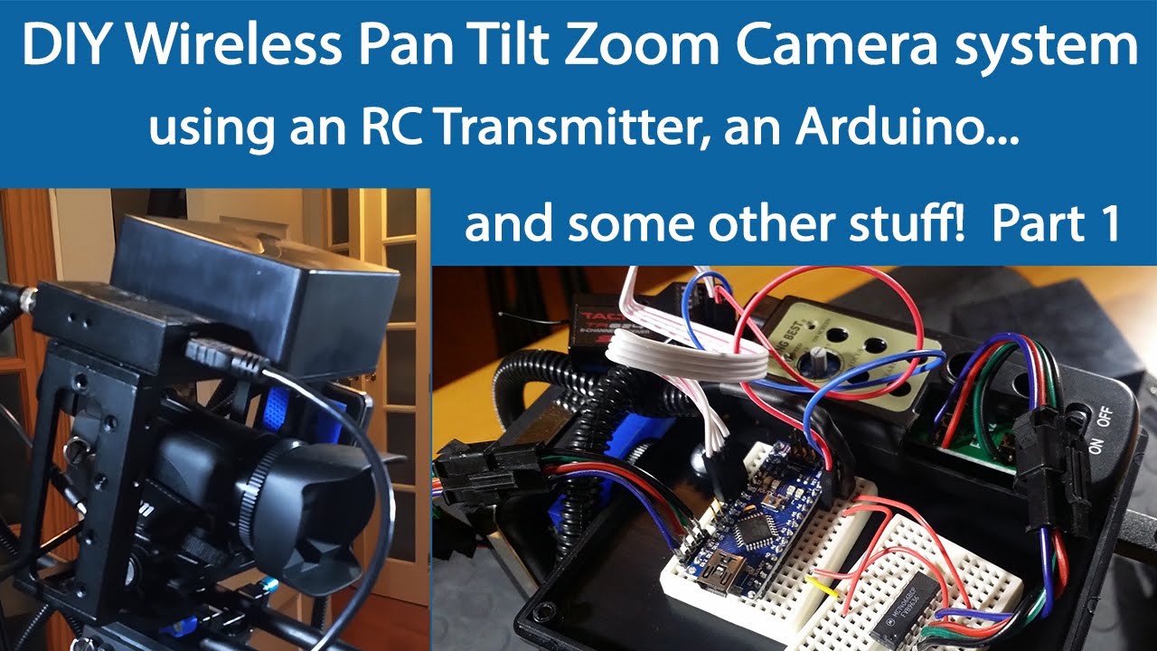 Arduino Wireless PTZ Camera system with Bescor MP-101 & RC transmitter -  Tutorial - YouTube