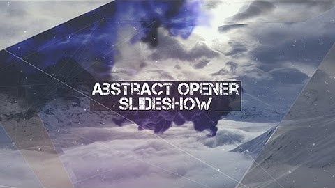 Abstract Opener - Slideshow | After Effects Template | Video Displays