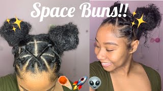 TWO BUNS+ RUBBERBANDS Tutorial! | Fun Summer Hairstyle☀