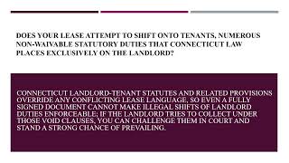 Lease Alert: Illegal Clauses That CT Law Makes Unenforceable – Even If You Sign Every Page!