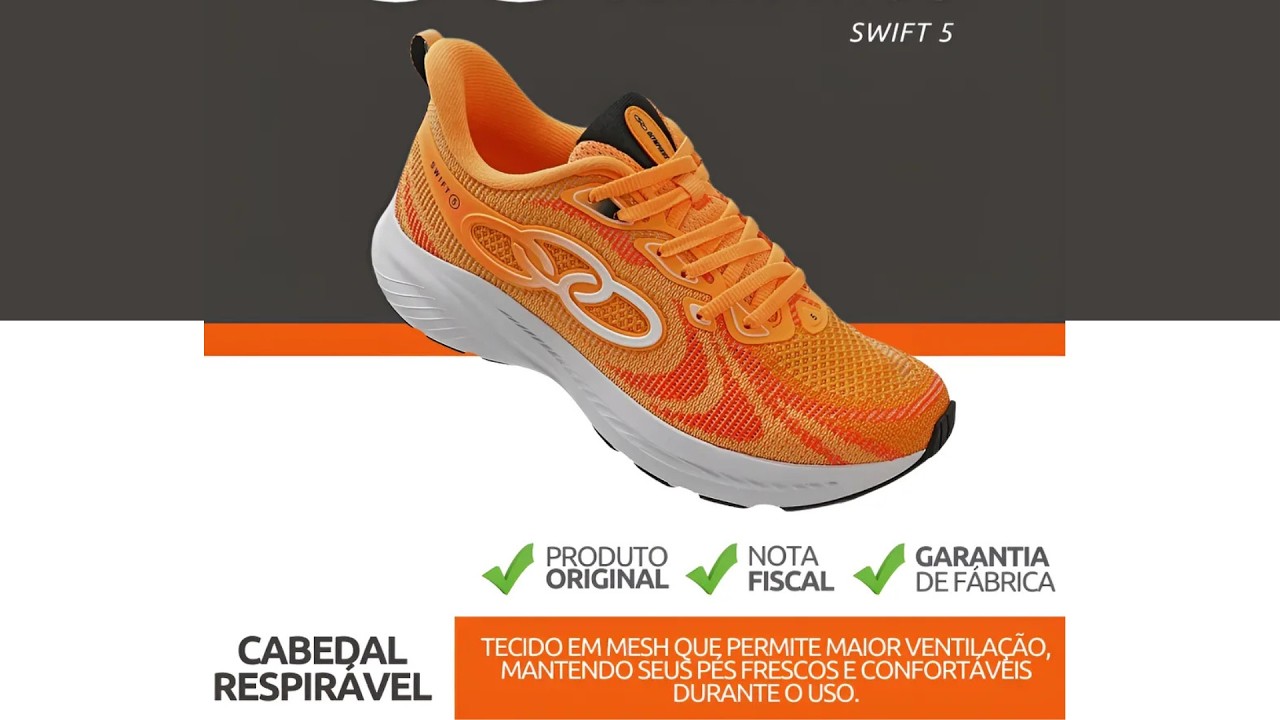 Tênis Olympikus Swift 5 Esportivo Feminino Original