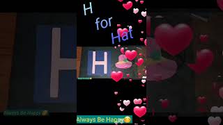 Hat 👒 H for Hat #alphabet #nursery #craft #kids #shorts #alwaysbehappy #2023