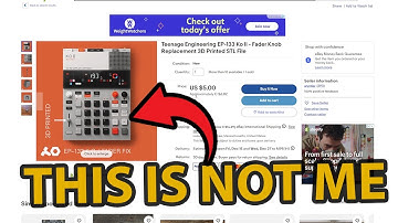 Someone is selling my free EP-133 STL Fader Design on Ebay