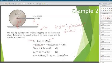 Planar Kinetics of a Rigid Body - Force and Acceleration : General plane motion (Example 2)
