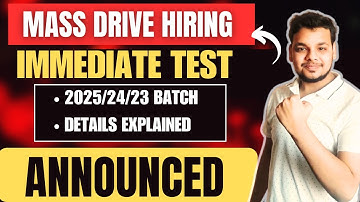 Direct Test , Mass Drive | Tech Mahindra Mega Urgent Hiring | OFF Campus Drive 2025, 2024 Batch