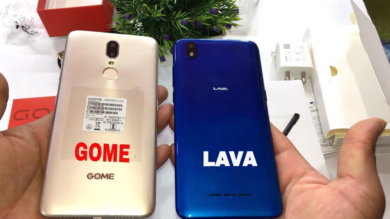 Lava Z62 Vs Gome C7 note Unboxing+Compare in Hindi