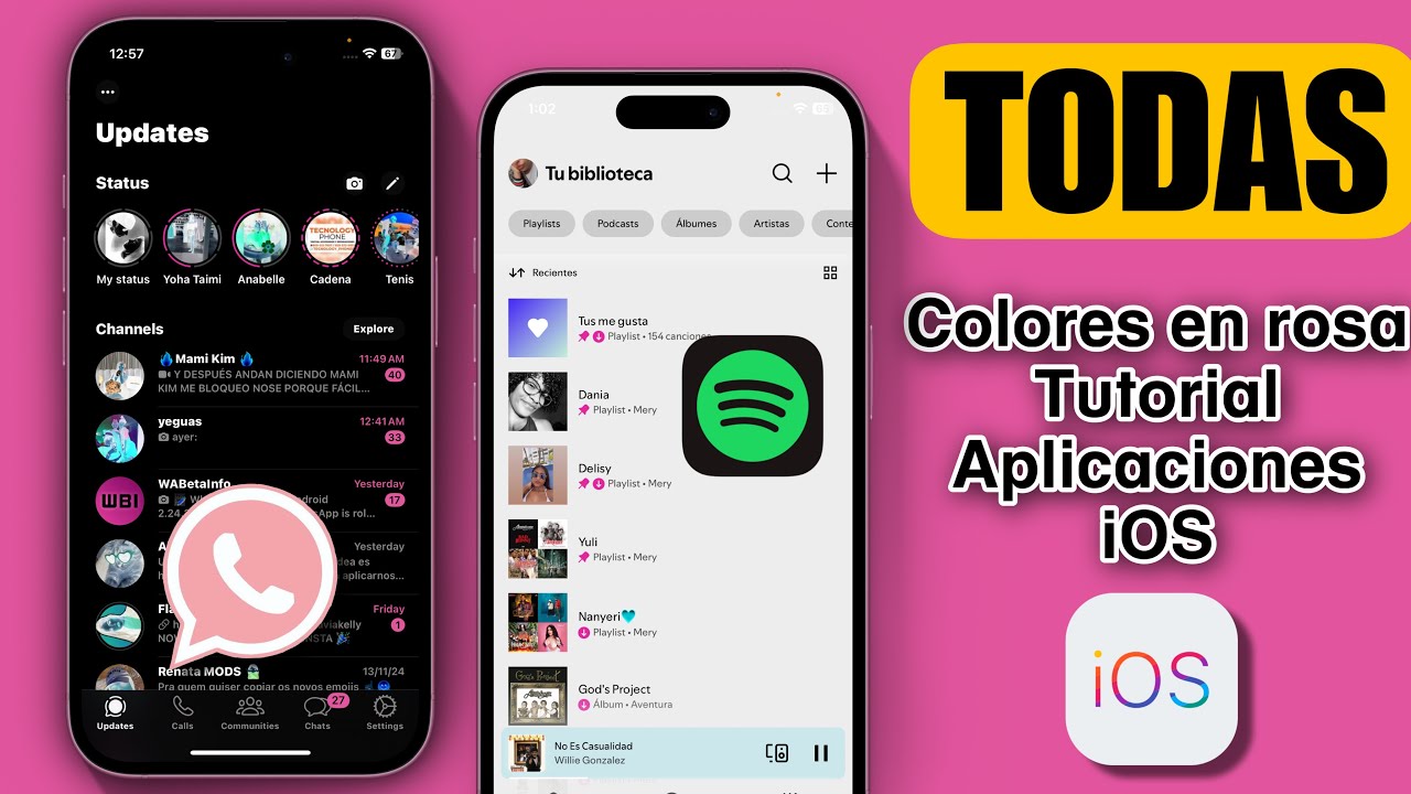 App Color Rosa Como poner las aplicaciones en rosa tutorial iPhone iOS - YouTube