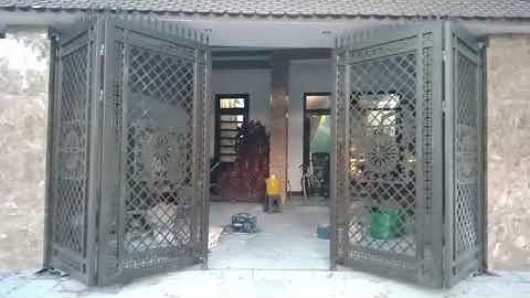 XEM CỔNG SẮT CNC NGHỆ THUẬT 4 CÁNH ĐÓNG MỞ TỰ ĐỘNG