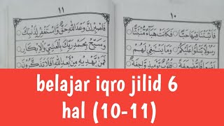 CARA BELAJAR IQRA JILID 6 HAL (10-11)