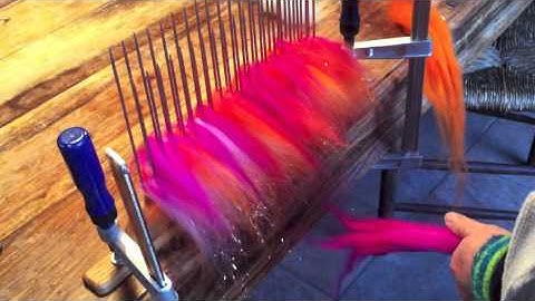 Making your own Combed Top with a hackle and diz