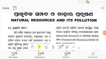 Natural resources and its pollution