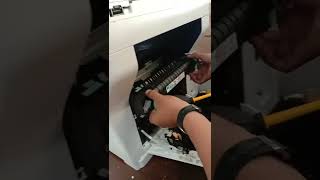 How to remove paper jam at the back of heavy machine printer