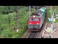 Элктровоз ВЛ10-332 с грузовым поездом, ЭД4М-0487/0447 ЦППК станция Бекасово-1 29.07.2020