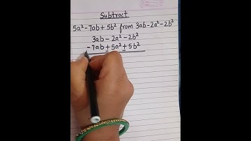 Subtraction of algebric expression by horizontal method