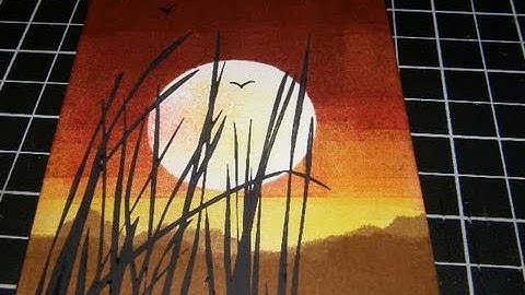 Brayer Sunset Technique using Stampin Up Inspired by Nature