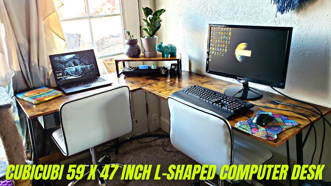 CubiCubi 59 x 47 inch L-Shaped Computer Desk Review & Test | Best ...