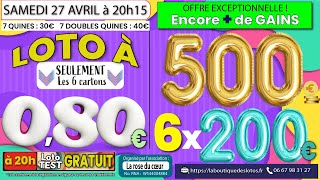 LOTO MAYA en LIVE du Samedi 27 Avril 2024