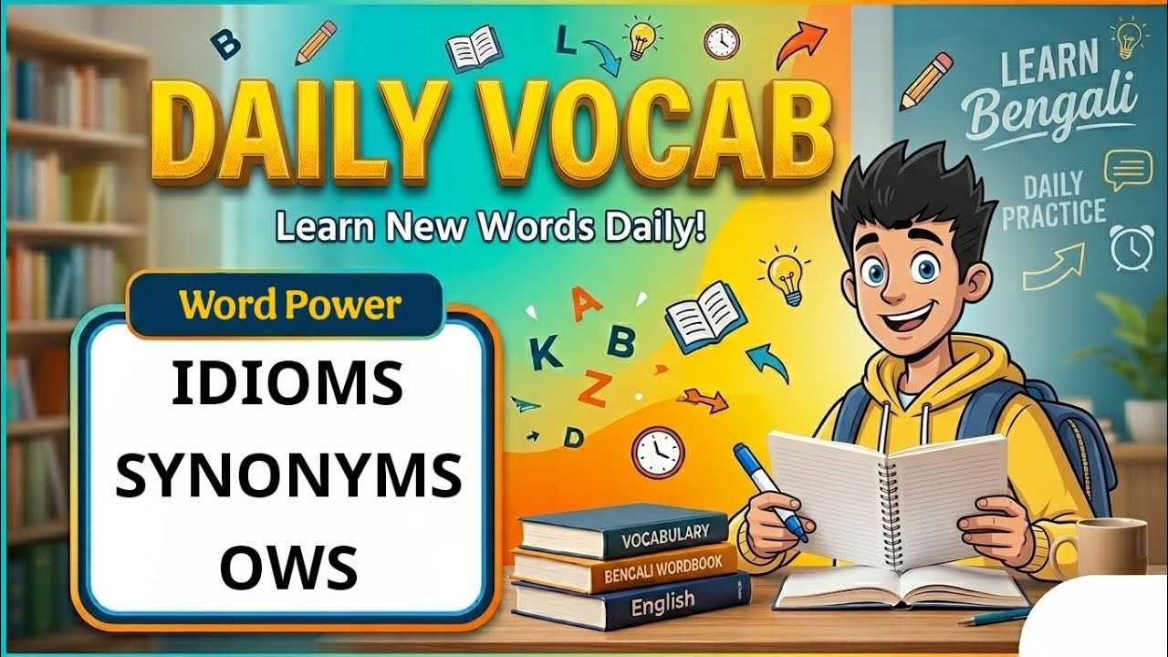 English Vocab Learn| Previous Year Question | Daily Vocabulary for ssc exam | Synonyms, IDIOMS, word