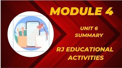 Module 4 Unit 6 summary / overview #easte training #qaed app