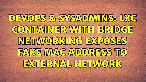 LXC container with bridge networking exposes fake MAC address to external network