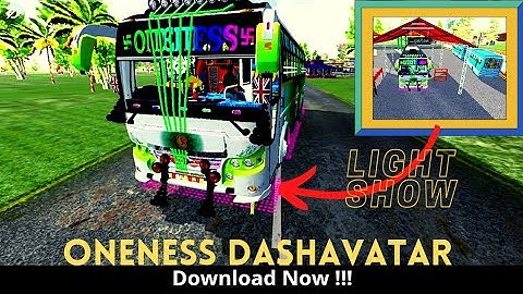 Oneness Zedone Dashavatar Mod In Bus Simulator Indonesia || Bussid Bus Mod || Bussid || Light Show