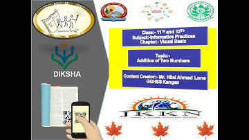 Addition of Two Numbers program  in VB 11Th and 12Th by Hilal Lone