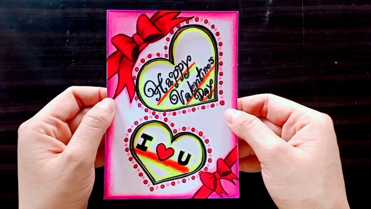 ทำการ์ดวันวาเลนไทน์ ด้วยสีไม้ How To Make Valentine'S Day Card #4 - Youtube