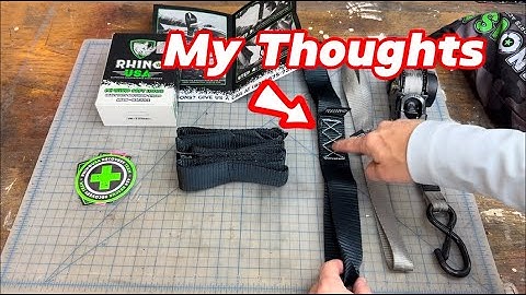 Rhino USA Soft Loop Tie Down Straps (4-Pack) - 1.6 Inch x 17 Inch (5,000 lbs Break Strength)