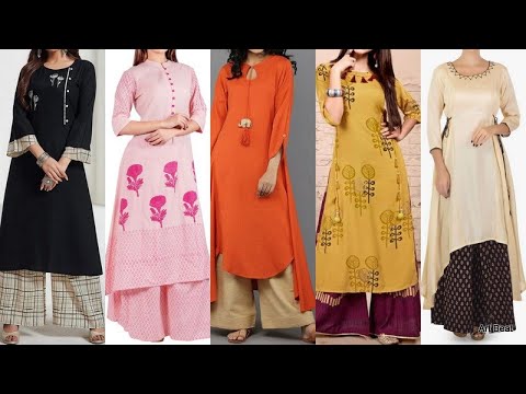 Purple Rayon Kurti And Palazzo Pant | Kurta designs women, Party wear,  Dress neck designs