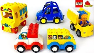 1 lego duplo truck car vehicle spider ice cream trailer school bus fire 