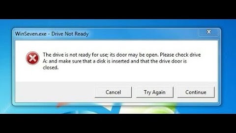How To Fix winseven.exe Drive Not Ready 100% Working